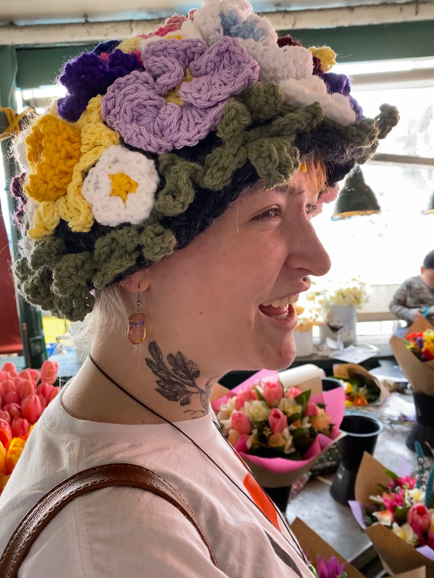 Crochet Flower Bucket Hat