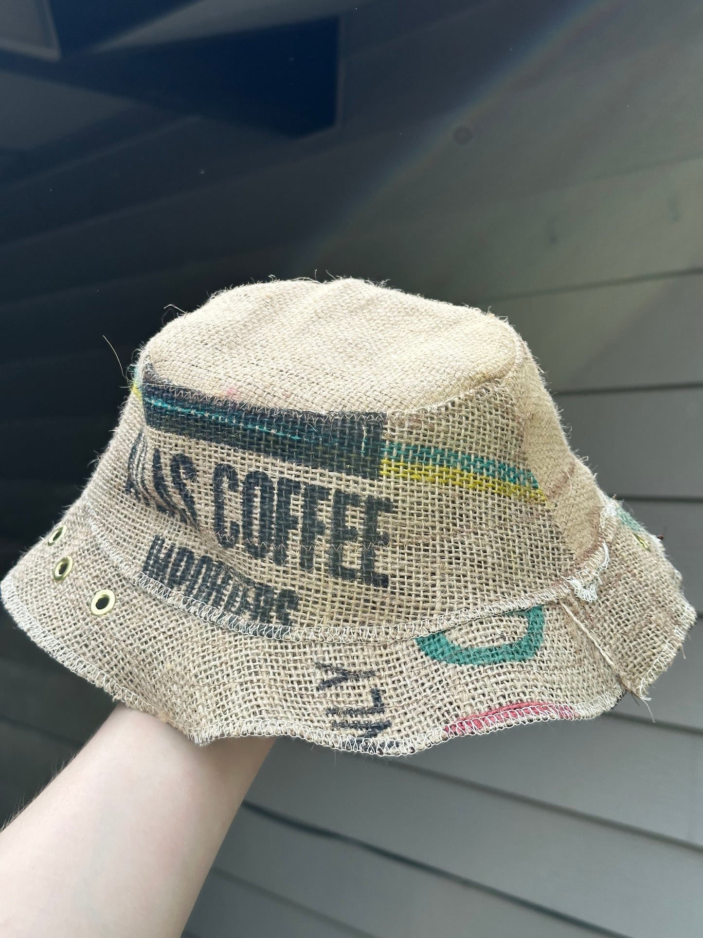 Coffee Jute Bag Bucket Hat (3)