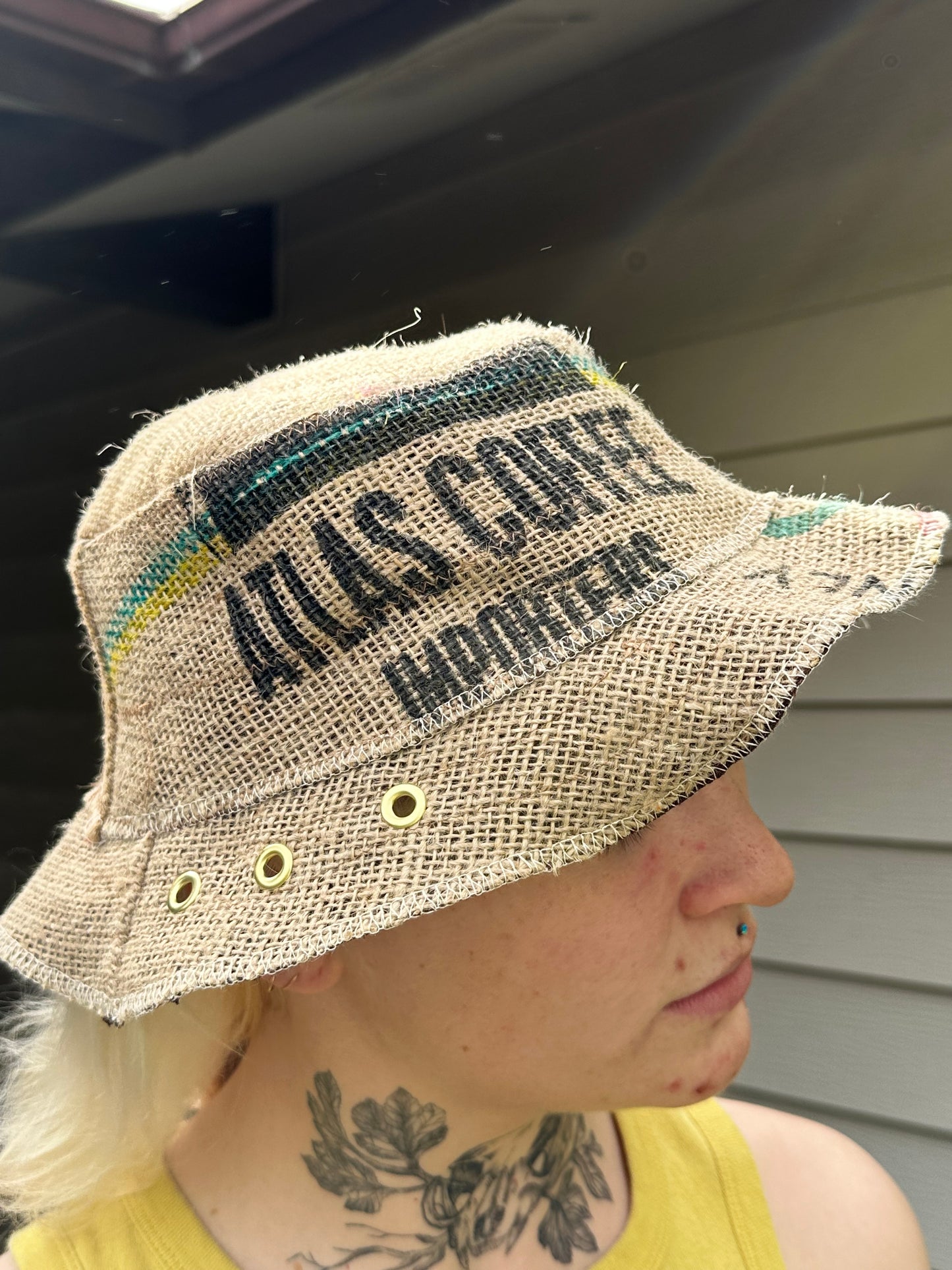 Coffee Jute Bag Bucket Hat (3)