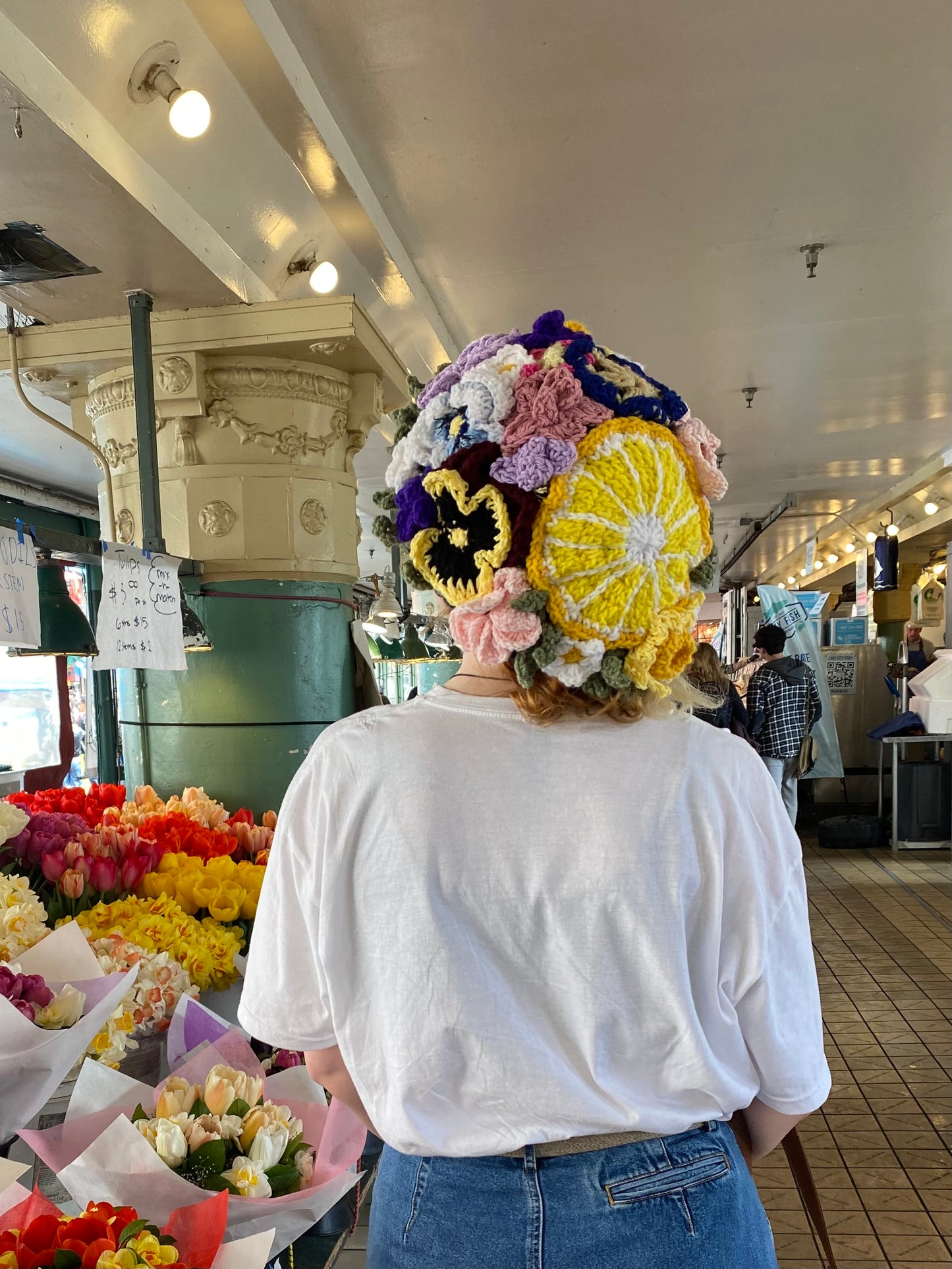 Crochet Flower Bucket Hat