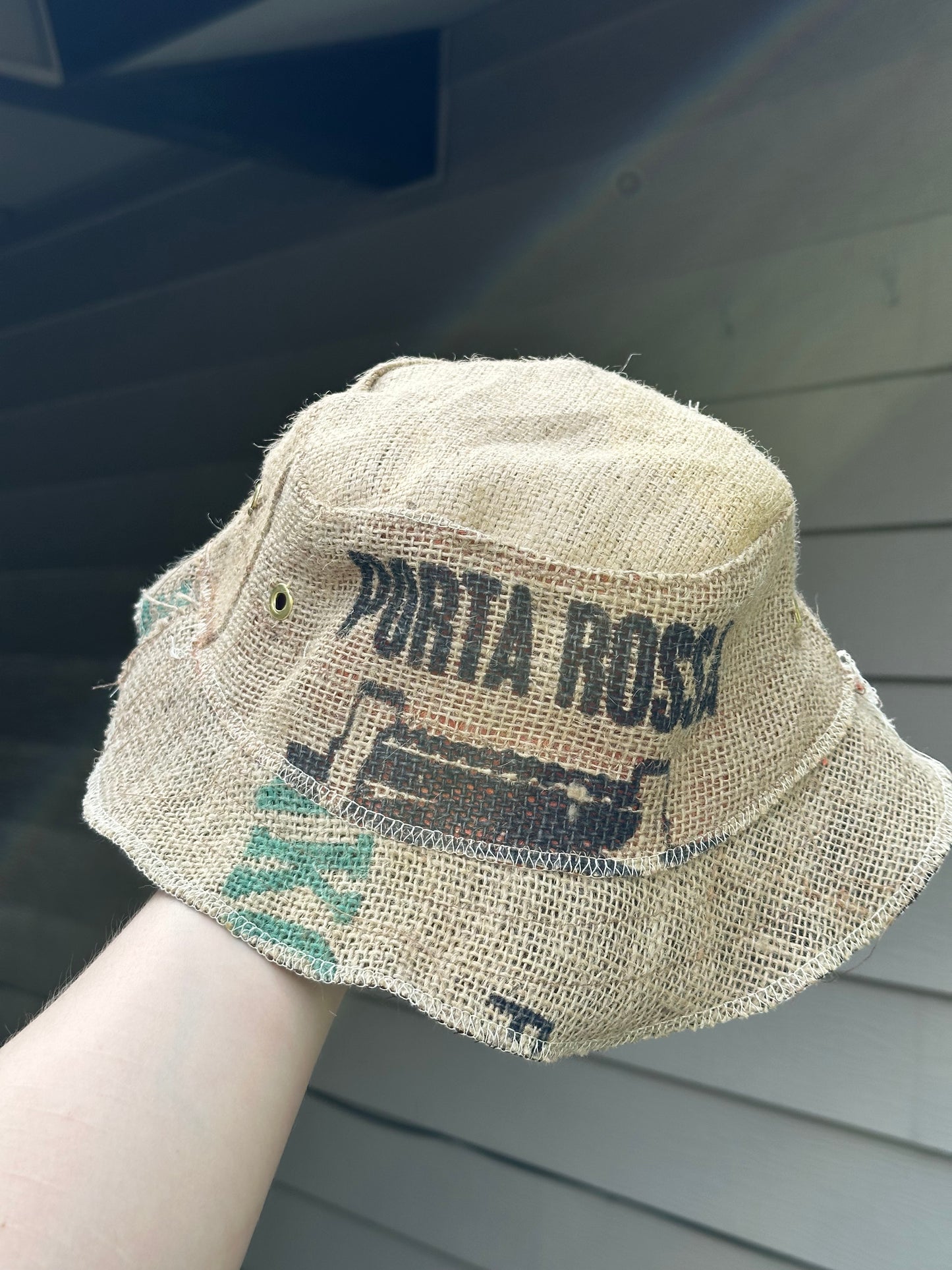 Coffee Jute Bag Bucket Hat (2)