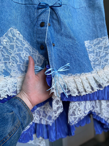 Vintage Jean Skirt Rework