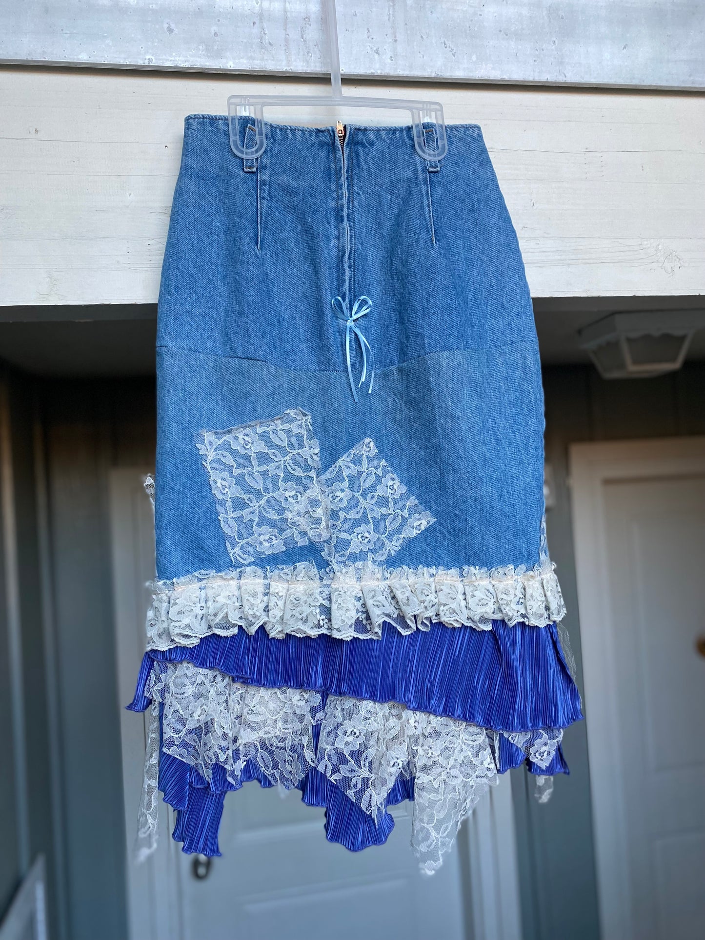 Vintage Jean Skirt Rework