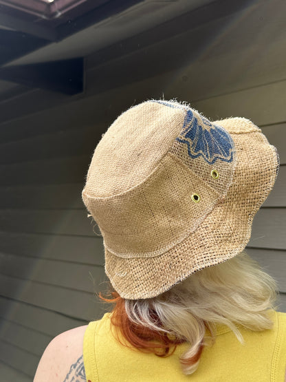 Coffee Jute Bag Bucket Hat (1)