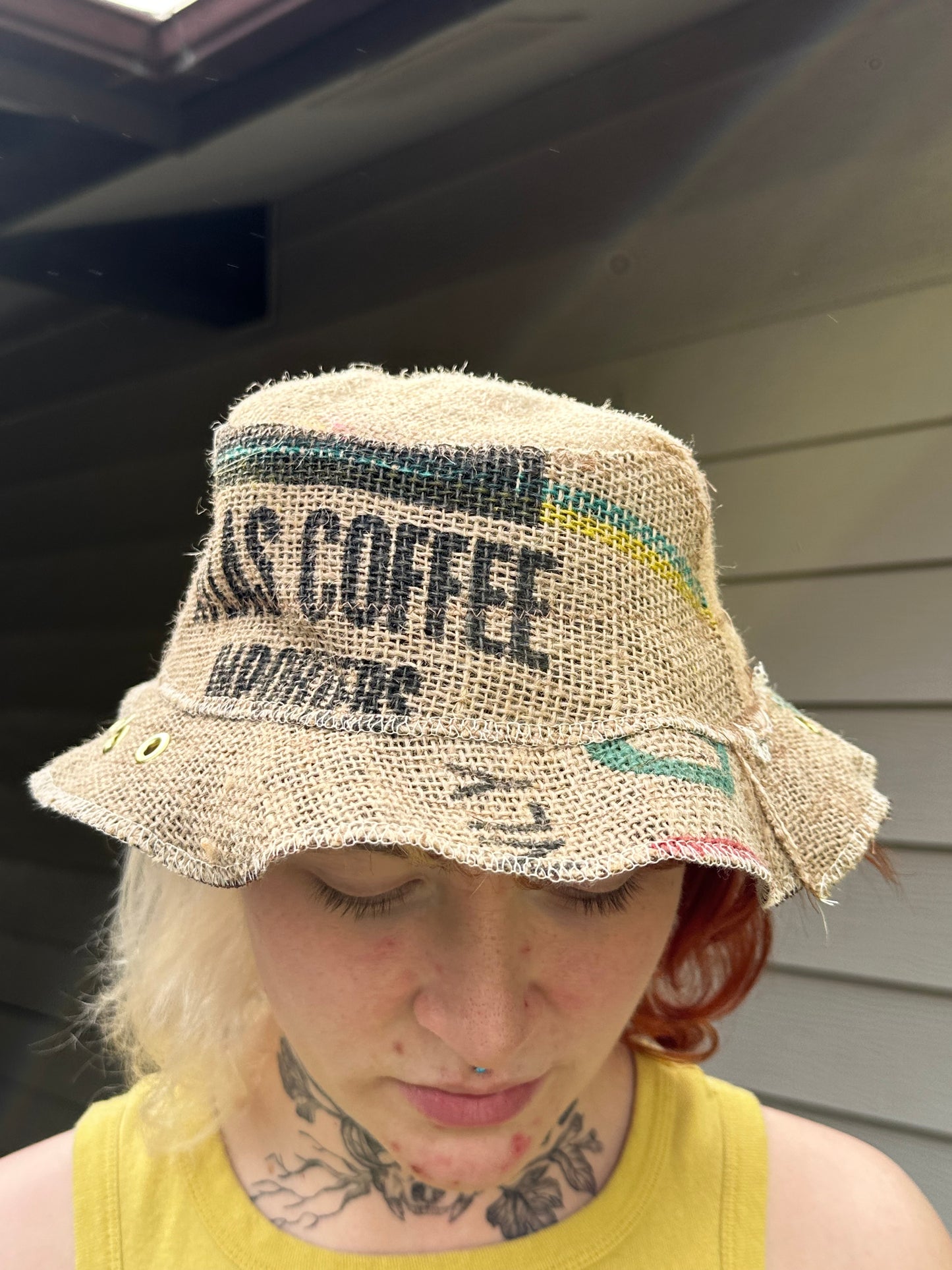 Coffee Jute Bag Bucket Hat (3)