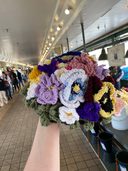 Crochet Flower Bucket Hat